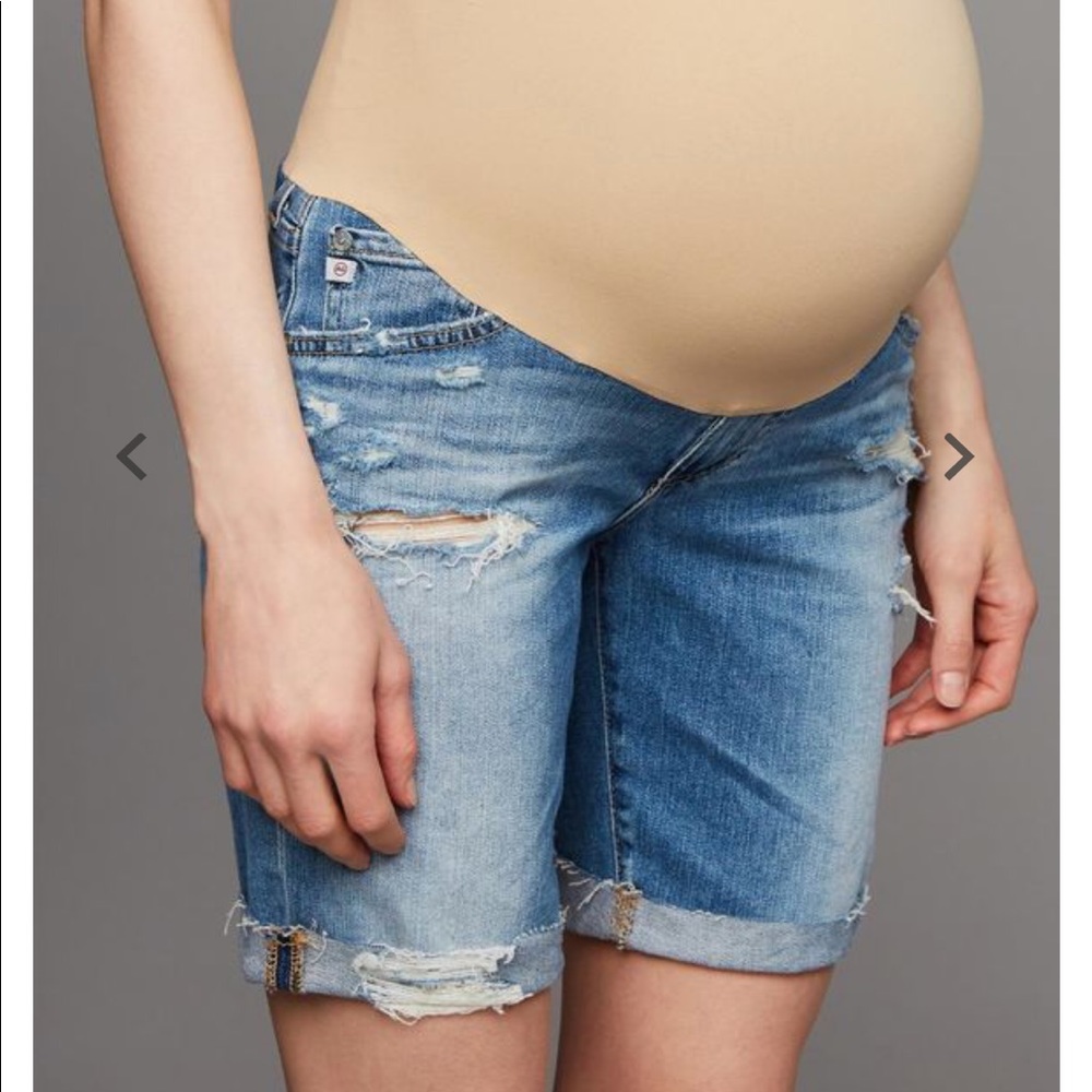 AG maternity distressed jeans